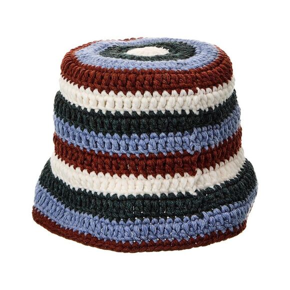 Khaite Kam Striped Cashmere Bucket Hat - Picture 2 of 2